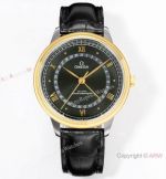 New Omega De ville Prestige 2025 Gray Dial Half Gold Replica Watches